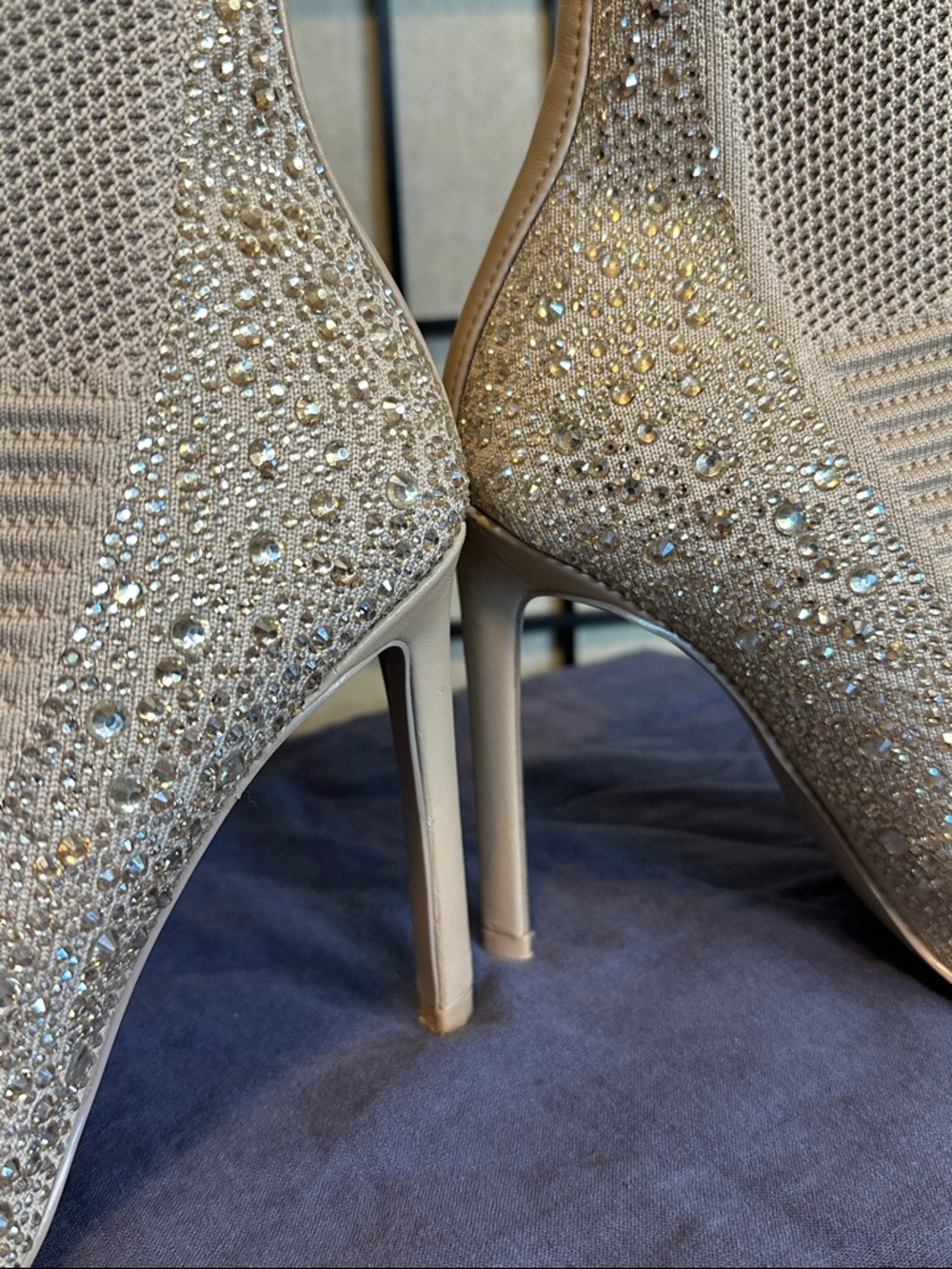 Steve Madden Maxwelle Embellished Sock Stiletto Bootie - Picture 5 of 6